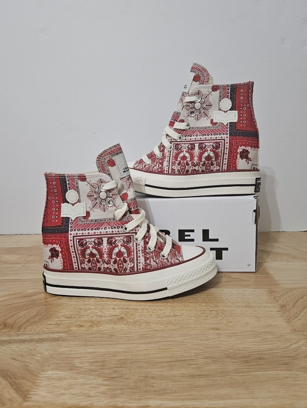 Converse Chuck 70 Wedge Hi Vanilla Ice Red
